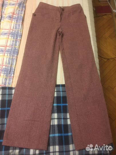 Брюки прямые шерстяные