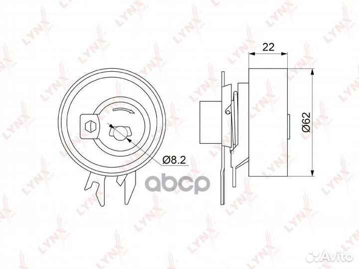 Ролик натяжной ремня грм VW caddy II 92- / golf