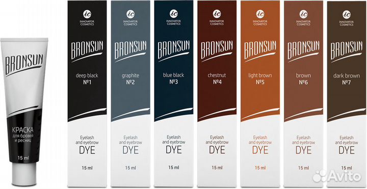Краска для ресниц и бровей Bronsun