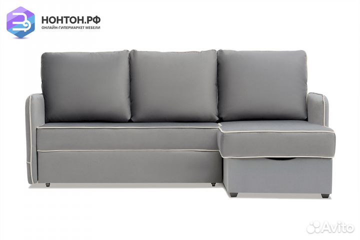 Диван угловой дельфин Энерджи серый