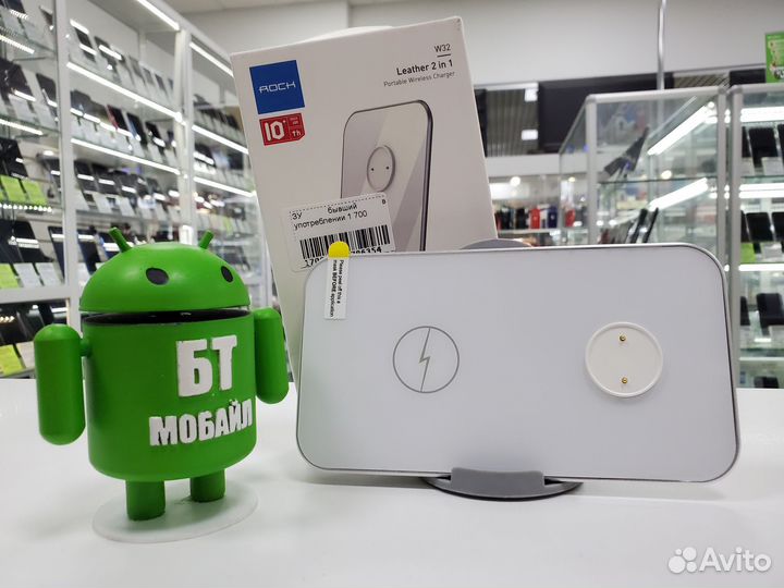 Беспроводная зу Rock W32 2in1 15W for Huawei watch