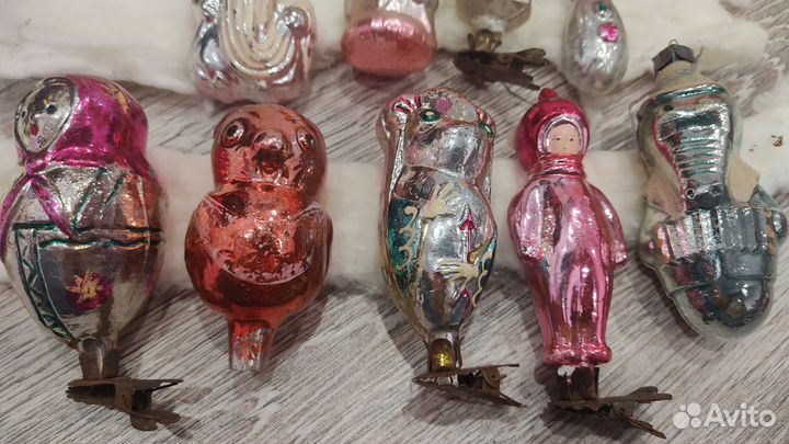 Елочные игрушки СССР на прищепке