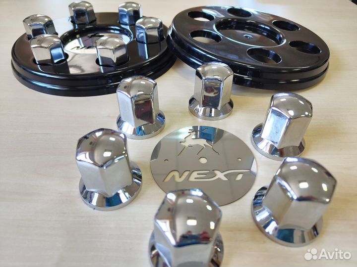 Колпаки на газель серые + колпачки люкс + вставка