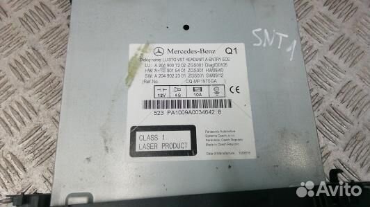 Магнитола mercedes benz C-class W204 (SNT01I401)
