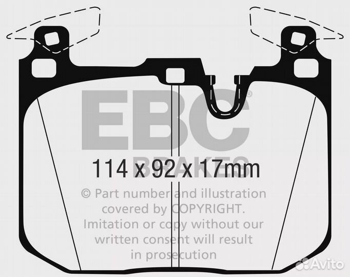 Колодки BMW M2 M3 M4 F-series перед EBC DP42360R