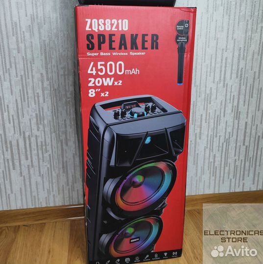 Портативная Колонка ZQS8210 Черная v.5