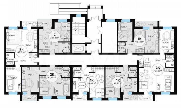 1-к. квартира, 37,1 м², 2/10 эт.