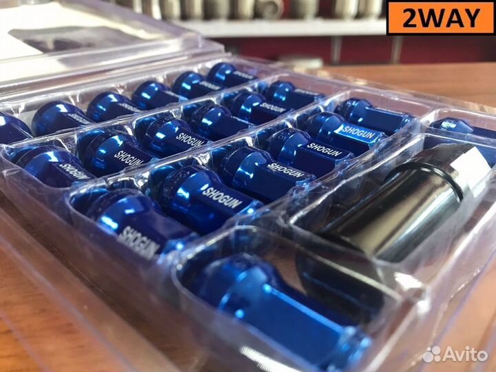 Гайки - секретки Синие Shogun М12*1.25