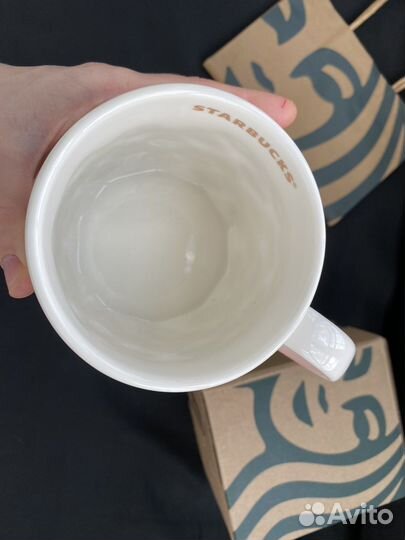 Кружка Starbucks Старбакс с ракушками