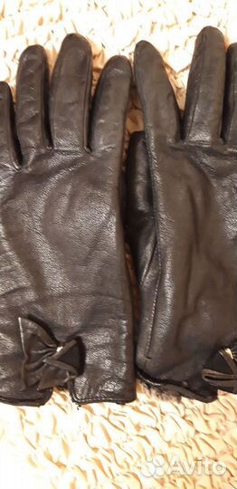 Перчатки из натуральной кожи женские (с нат. мехом