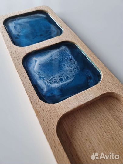 Менажница деревянная эпоксидная смола
