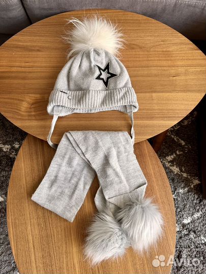 Комплект шапка и шарф Orso Bianco 4-6 лет