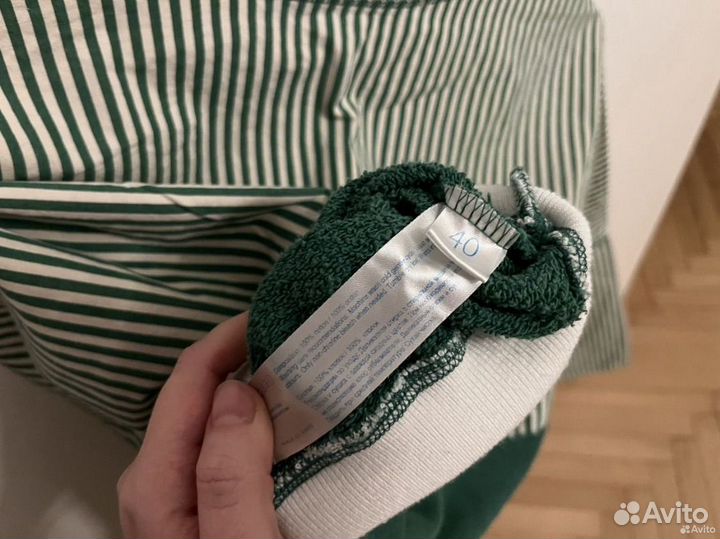 WOS женская рубашка 44 46 полосатая толстовка