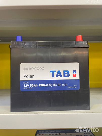 Аккумулятор Tab Asia 55 обратной полярности