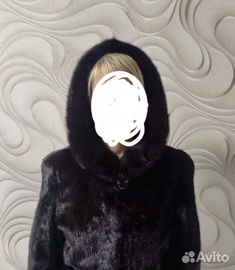 Шуба норковая с капюшоном