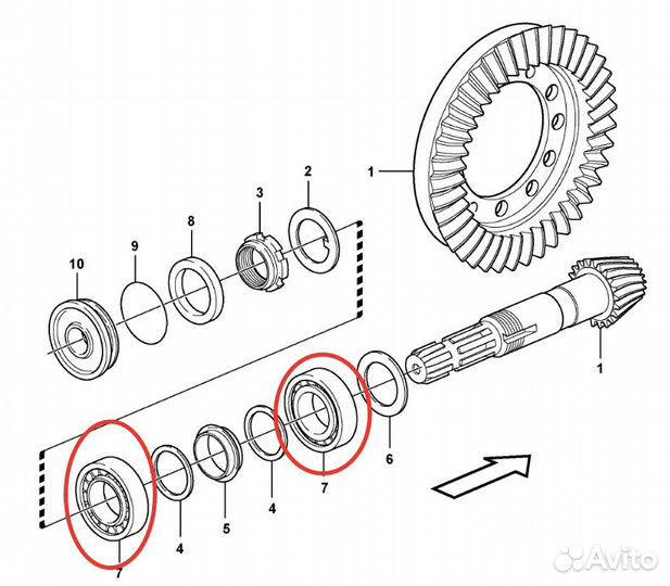 Подшипник главной пары Volvo BL61