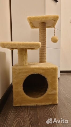 Когтеточка домик для кошки новый