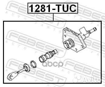 Цилиндр сцепления главный 1281-TUC 1281-TUC Febest