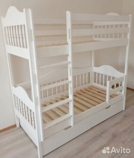 Двухъярусная кровать выкатная для двоих детей