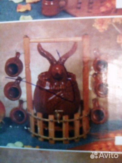 Коньячный набор бочонок + 6 чарок