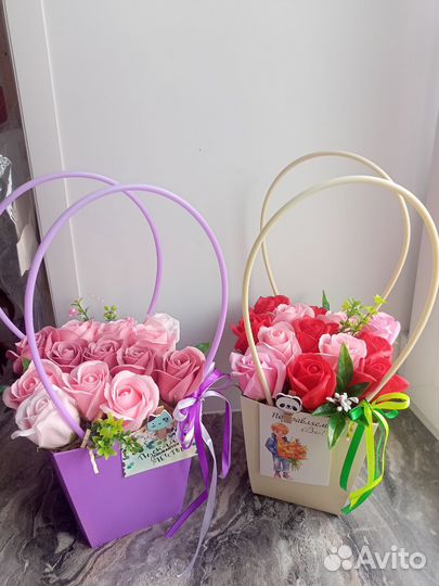 Букет из мыльных цветов