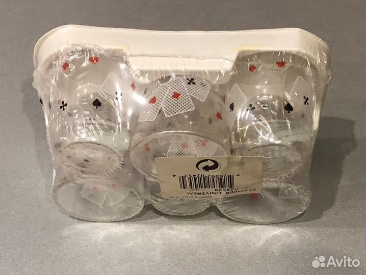 Стопки для крепких напитков с изображением карт