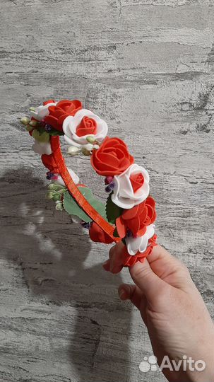 Ободок с цветами