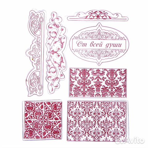 Силиконовые штампы для скрапбукинга. Кружево. Дама