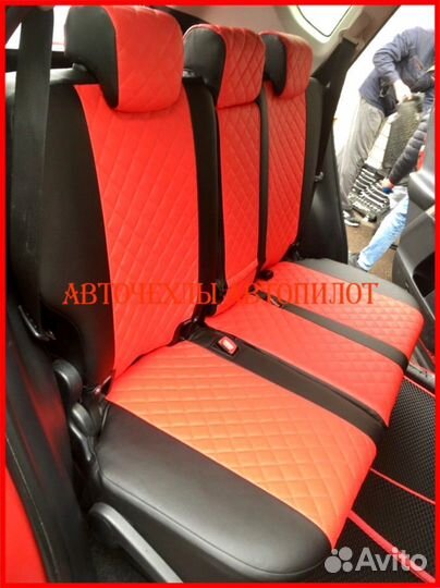 Чехлы Автопилот Toyota Rav4 4 из экокожи Ромб