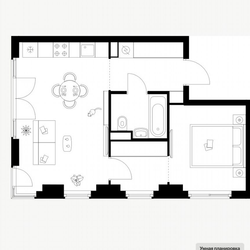 1-к. квартира, 41,5 м², 5/16 эт.