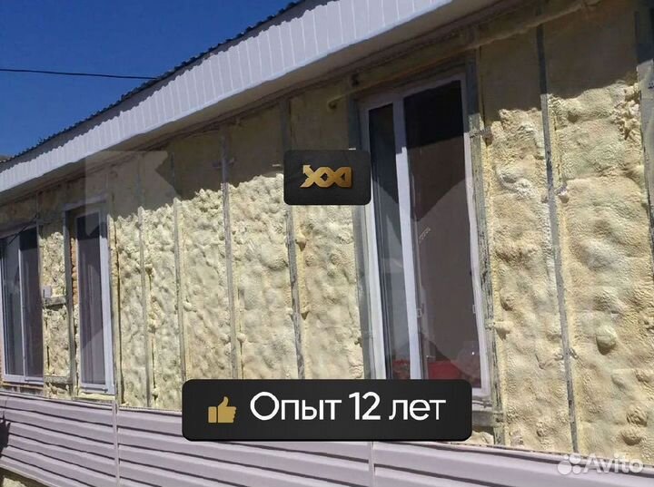 Утепление напылением ППУ от 100м2