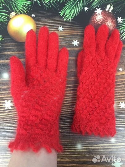 Перчатки (натуральный пух, кид мохер)
