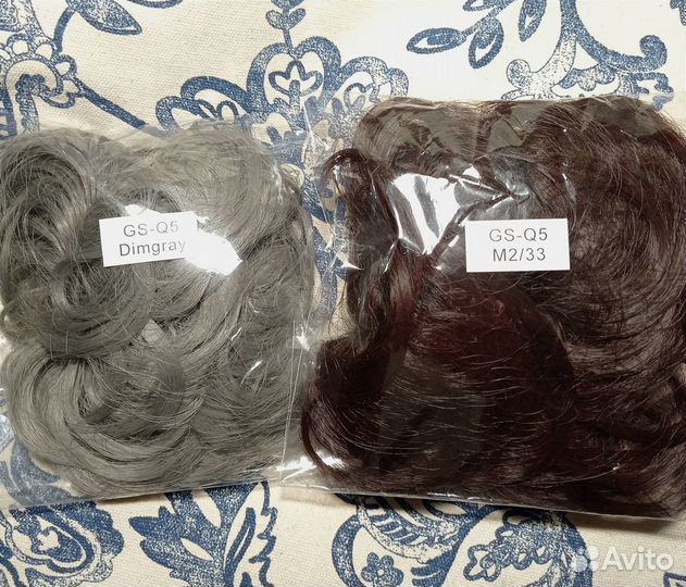 Резинка-шиньон пучок из искусственных волос