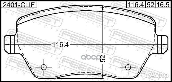 Колодки тормозные передние к-кт 0201-E11F Febest