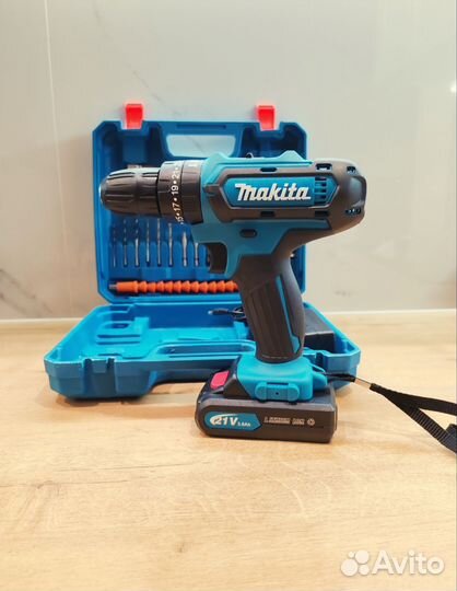 Шуруповерт makita 21v ударный с набором