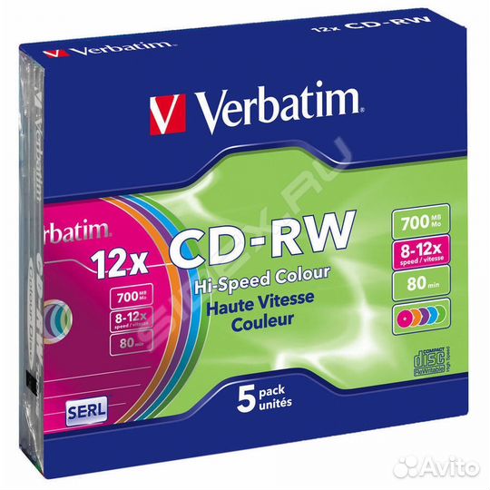 Продам диски CD-RW Verbatim 700Mb