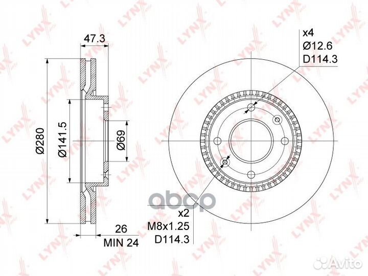 Диск тормозной hyundai/KIA elantra/sonata/magen