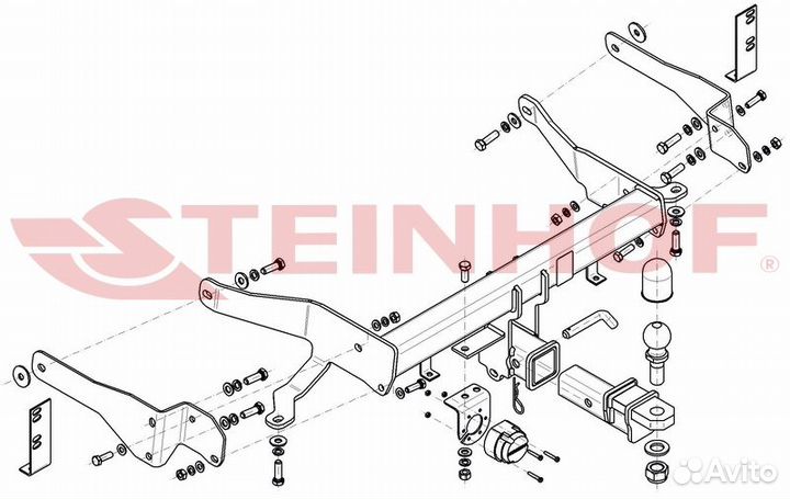 Фаркоп Dodge Caliber, кроме SRT 2006-2012 условно