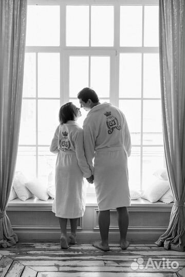 Парные халаты с именной вышивкой