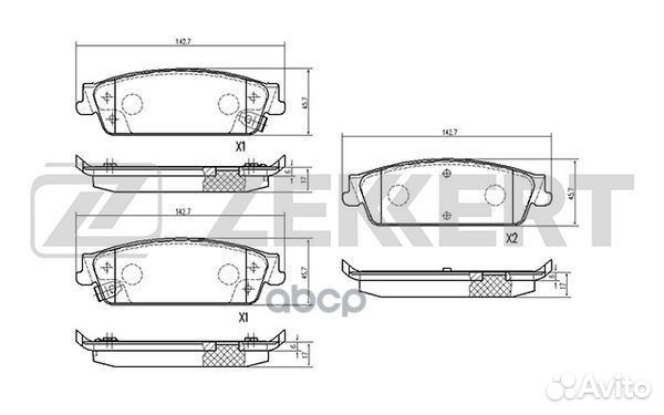Колодки торм. диск. задн. Cadillac Escalade III