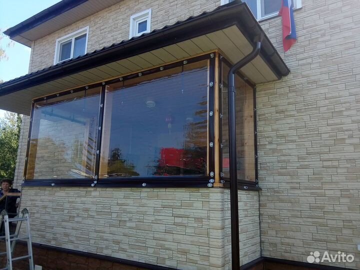 Мягкие гибкие жидкие окна с москитными пвх сетками