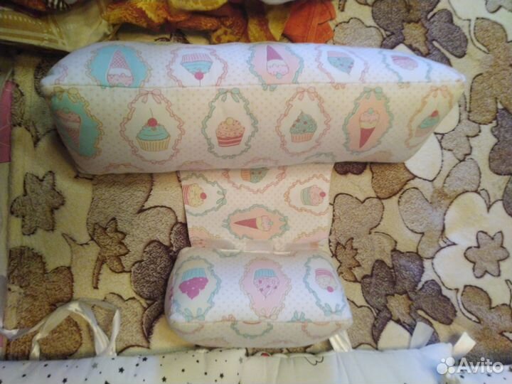 Комплект для детской кроватки бортики и балдахин