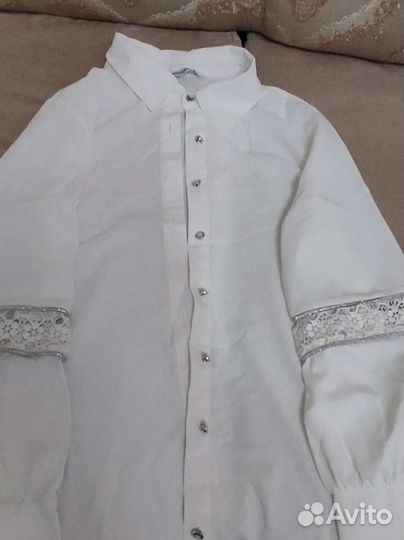 Рубашка белая школьная для девочки