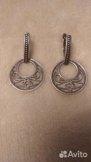 Серьги СССР, серебрение