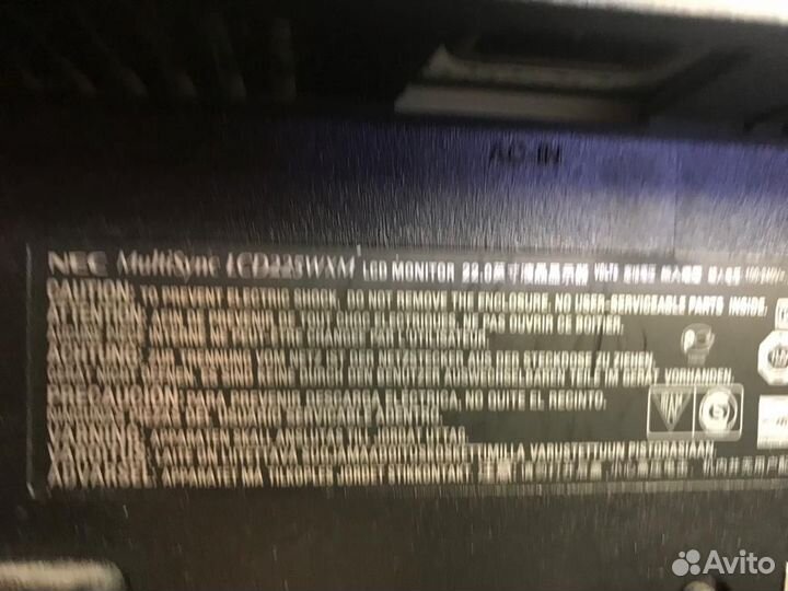 Монитор NEC multisync LCD225WXM-BK