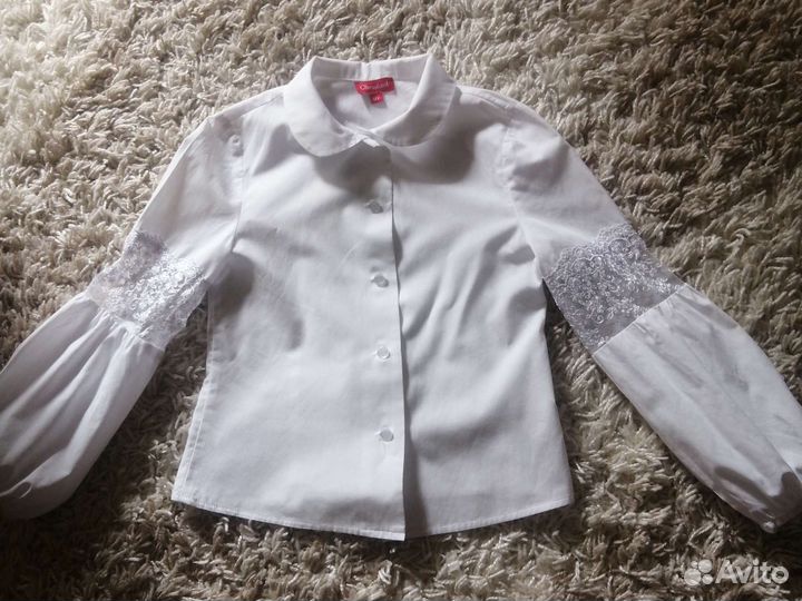 Блузка школьная для девочки 122