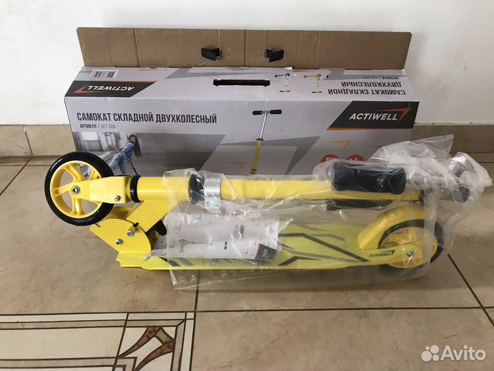 Самокат двухколёсный новый до 100 кг