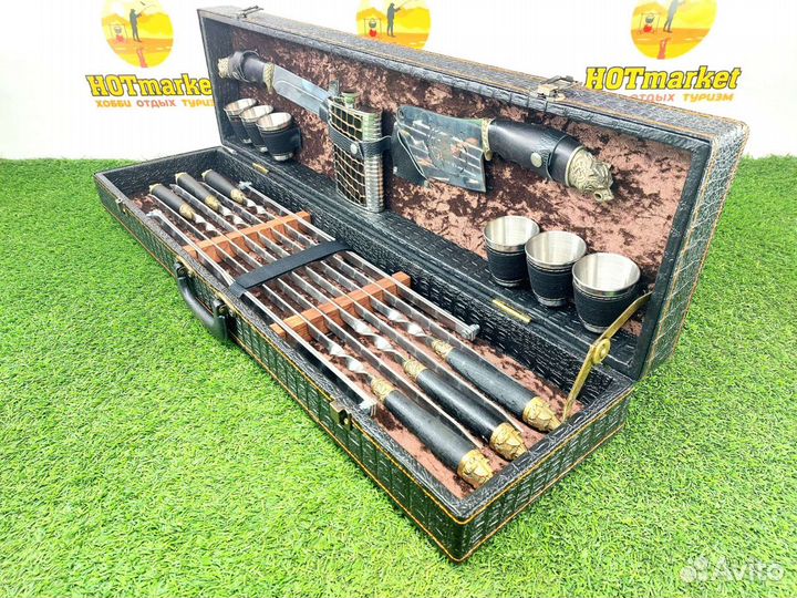 Набор шампуров подарочный