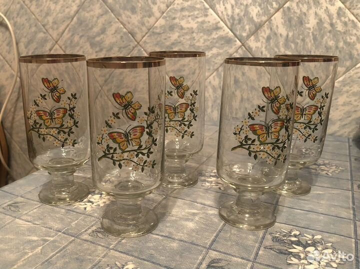 Фужеры с рисунком (стекло)