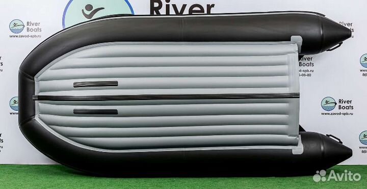 Лодка пвх RiverBoats RB — 390 (нднд) Серо-черная